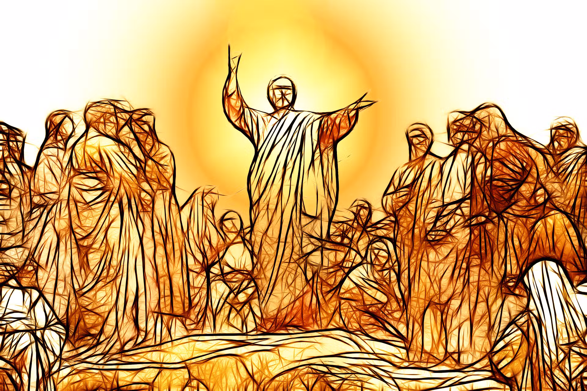 Jesus preaching