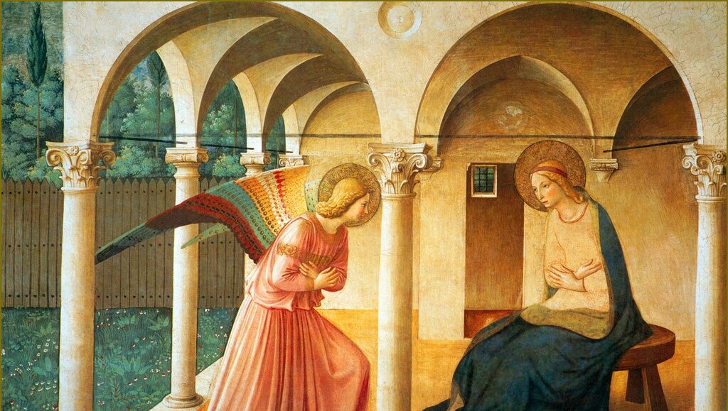 The angel visits Mary