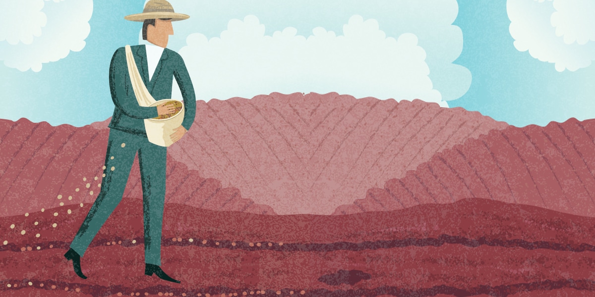 Man farming