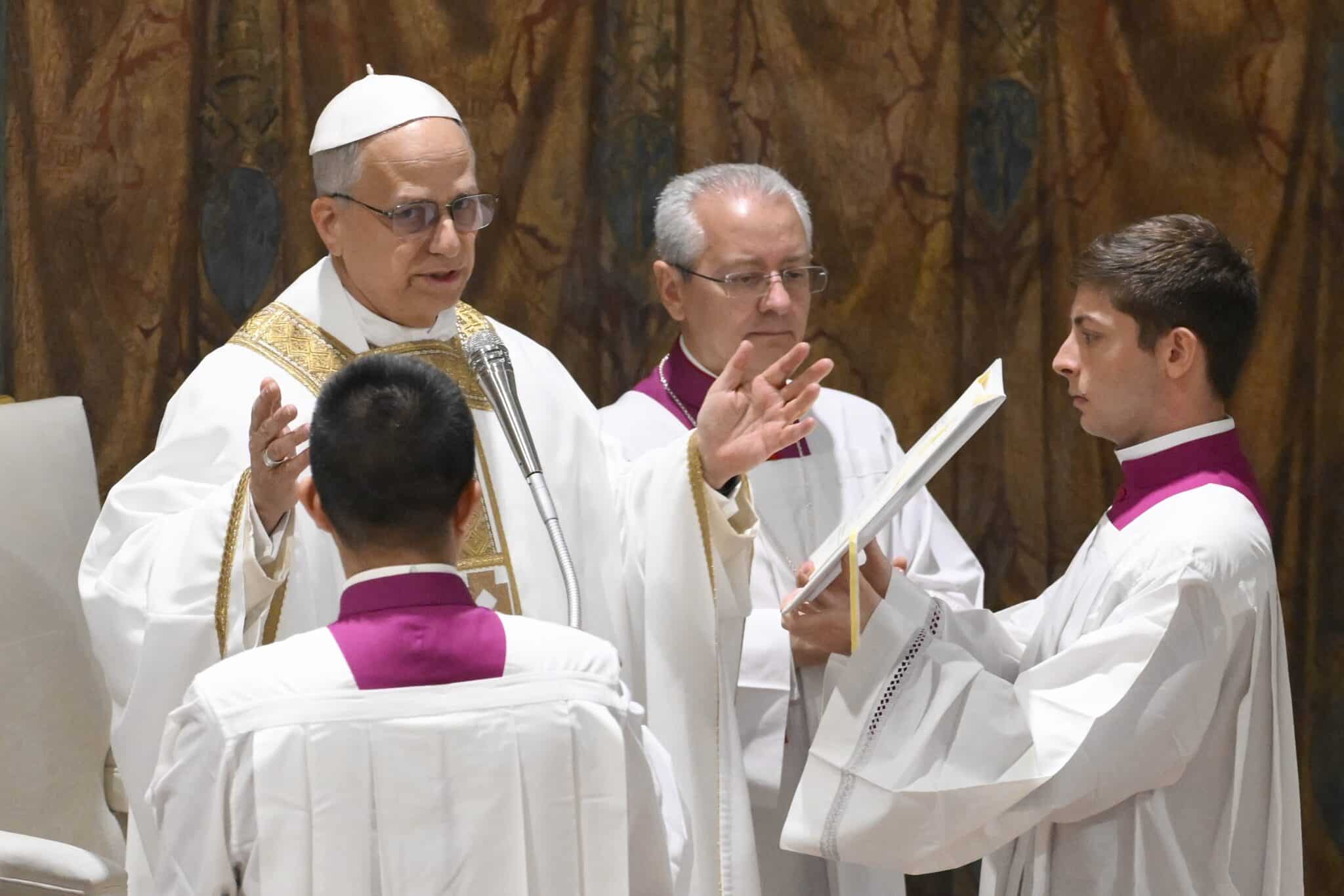 Pope Leo XIV celebrates his first Mass as pope.