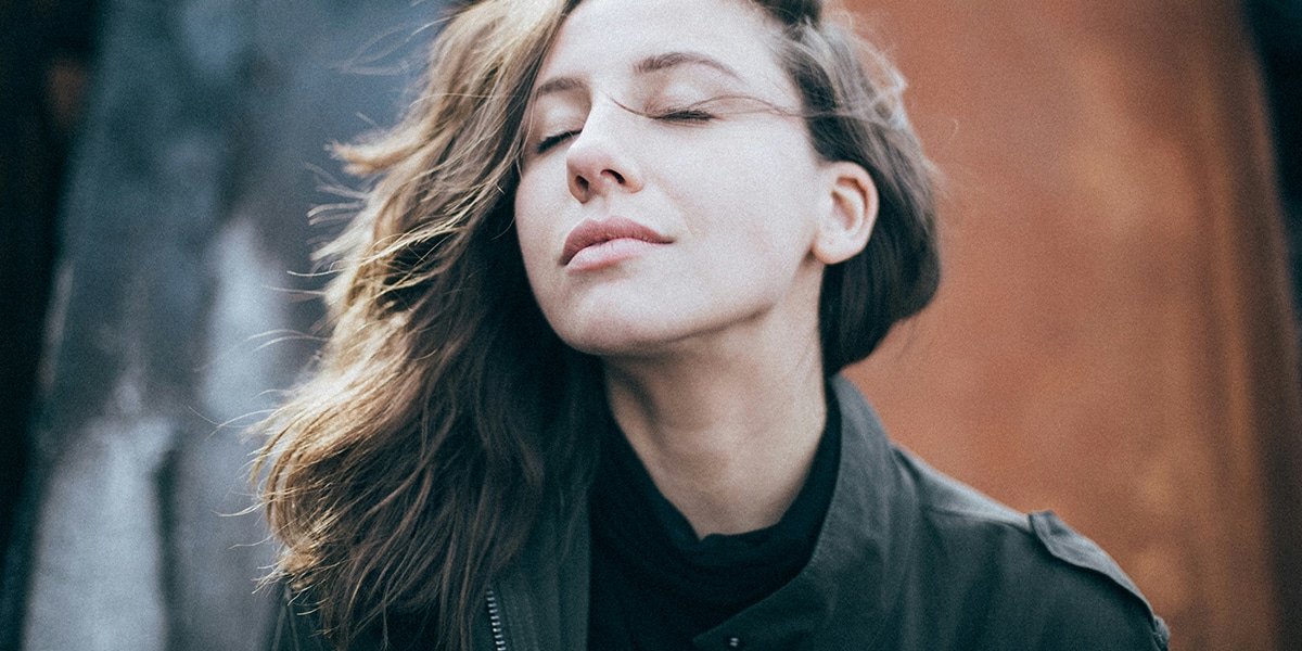 woman meditating and reflecting